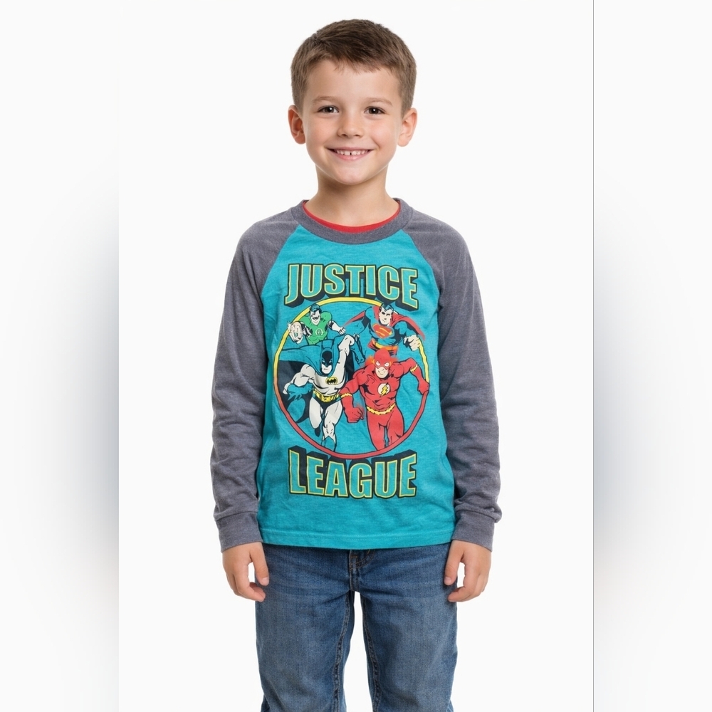 Justice League Superhero Baseball T Shirt